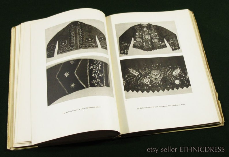 ethnic design regional style old photos of village fashion BOOK Polish Folk Embroidery from Traditional Costumes Poland peasant craft
