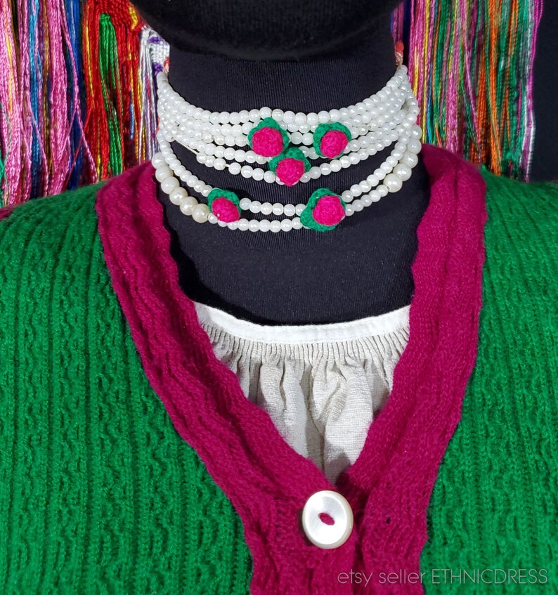Vintage Hungarian folk costume Rimoc Paloc Hungary traditional embroidered blouse red skirt handmade vest rare headdress brocade shawl art image 4