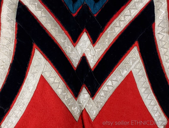 Rare Rusyn folk costume vest from east Slovakia -… - image 6