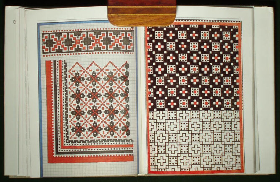 BOOK Slovak Folk Embroidery & Weaving traditional patterns | Etsy