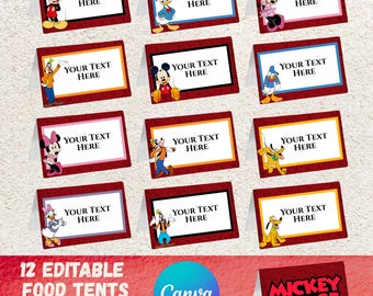 Carpa de comida de Mickey Mouse, decoración de cumpleaños para niños mm1