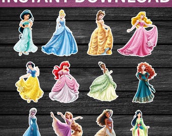Adornos para cupcakes de princesas, decoración para fiestas de cumpleaños (patrón en PDF)