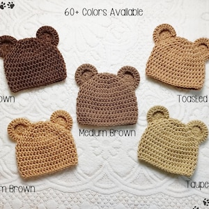 Crochet Baby Bear Hat, Baby Bear Beanie, Crochet Baby Hat, Halloween Costume, Newborn Photo Prop, Newborn Bear Hat, Toddler Hat, Winter Hat
