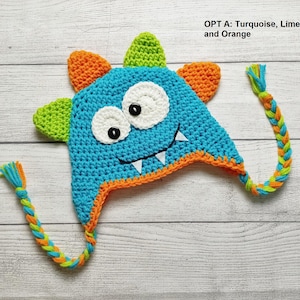 Crochet Monster Hat: Halloween Costume, Photo Prop