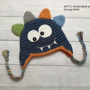 Crochet Monster Hat: Halloween Costume, Photo Prop