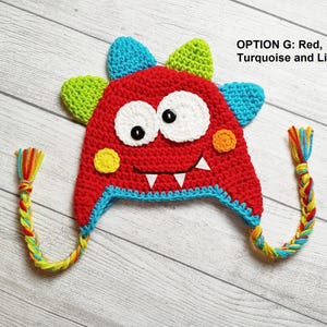 Crochet Monster Hat: Halloween Costume, Photo Prop