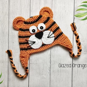 Crochet Jungle Tiger Hat, Baby Tiger Beanie, Crochet Baby Hat, Halloween Costume, Newborn Photo Prop, Newborn Tiger, Toddler Hat, Winter Hat