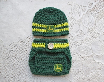 Genuine John Deere Adult Overalls With Green Yellow Beanie Package Gift Overall