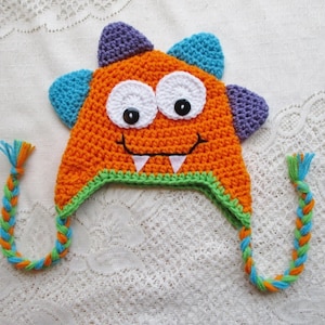 Crochet Monster Hat, Monster Costume, Halloween Costume, Newborn Photo Prop, Toddler Monster Hat, Baby Halloween Costume, Winter Hat