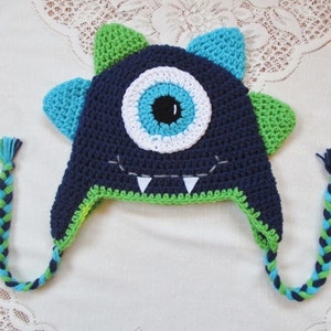 Crochet Monster Hat, Monster Costume, Halloween Costume, Newborn Photo Prop, Toddler Monster Hat, Baby Halloween Costume, Winter Hat