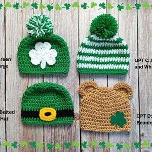 Baby St Patricks Day Hat - Newborn Photo Props - Newborn Baby Winter Hat - St Patricks Day Baby Announcement - Baby St Patricks Day Outfit