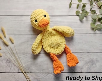 Chick Snuggler Lovey - Baby Duck Snuggler - Farm Nursery Decor - Comfort Animal - Baby Cuddle Blanket - Baby Chick Toy - Baby Shower Gift