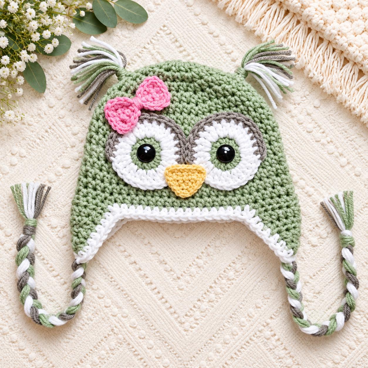 Crochet Owl Hat, Owl Costume, Newborn Photo Prop, Baby Halloween Costume, Toddler Owl Hat, Owl Beani
