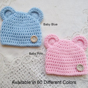 Crochet Baby Bear Hat, Baby Bear Beanie, Crochet Baby Hat, Halloween Costume, Newborn Photo Prop, Newborn Bear Hat, Toddler Hat, Winter Hat