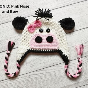 Crochet Cow Hat, Cow Costume, Halloween Costume, Newborn Photo Prop, Toddler Cow Hat, Baby Halloween Costume, Winter Hat, Baby Cow Hat
