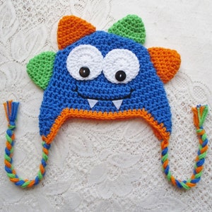 Crochet Monster Hat, Monster Costume, Halloween Costume, Newborn Photo Prop, Toddler Monster Hat, Baby Halloween Costume, Winter Hat