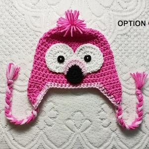 Crochet Pink Flamingo Hat: Animal Costume, Winter Beanie