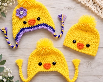 Crochet Chick Hat, Chicken Costume, Baby Halloween Costume, Newborn Photo Prop, Toddler Chicken Hat, Winter Hat, Rooster Hat, Farm Nursery