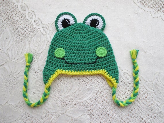 crochet frog hat