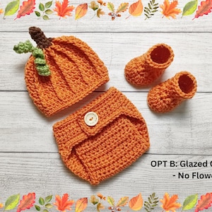Baby Pumpkin Crochet Hat and Diaper Cover - Baby Photo Prop - Baby Pumpkin Outfit - Baby Pumpkin Set - Baby Halloween Set - Newborn Pumpkin