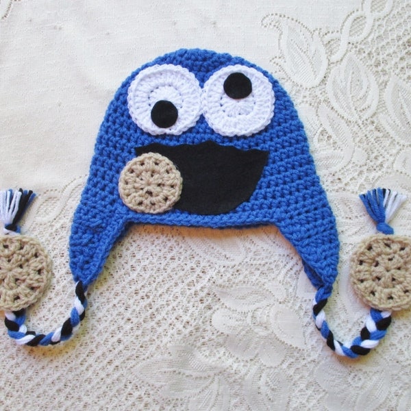 Cookie Muncher Crochet Hat - Photo Prop - Winter Hat - 1st Birthday Outfit - Baby Hat - Available in Any Color Combination