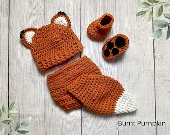 Baby Fox Outfit, Halloween Costume, Fox Set, Newborn Photo Prop, Woodland Nursery, Baby Shower Gift, Newborn Baby Outfit, MADE TO ORDER