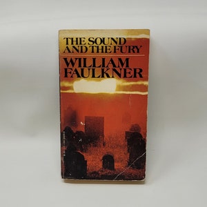 The Sound and the Fury - William Faulkner - Vintage 1950s Paperback Book - Classic Literature - Southern Gothic