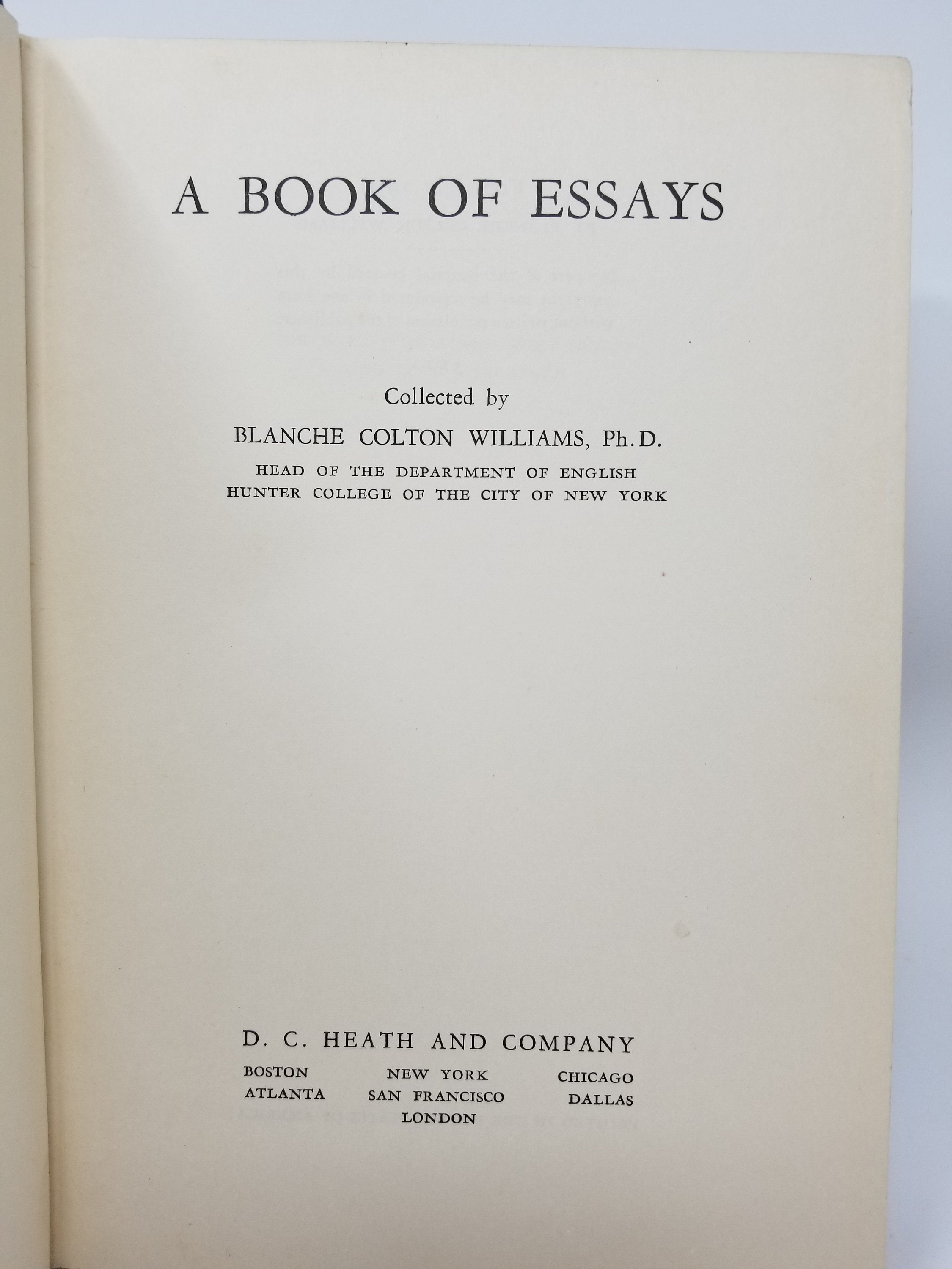 a hand book of essays