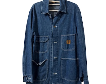 Vintage French Workwear Jacket L Men France Chore Coat Work Shirt