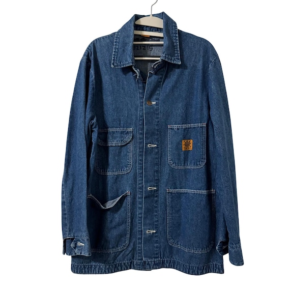 ジャケット・アウター 70s BIGBEN WRANGLER DENIM WORK JACKET 40 VTG Big Ben Wrangler Denim Chore Jacket Sz 42 Blue Workwear Button