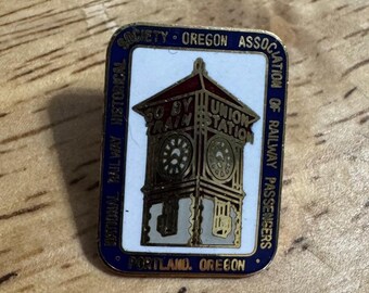 Pin de tren de la estación Union Station de Portland, Oregón, de la Sociedad Nacional de Historia Ferroviaria