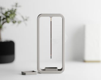 Incense Holder with Ash Catcher | Minimalist Stick Incense Burner, Zen Decor | Meditation Gift, Japanese Home Decor, Gift for Her