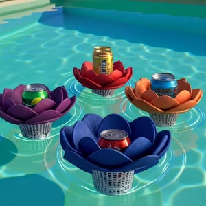 Lotus Pool Getränkehalter | Floating Can Floating für Sommerpartys & Pool | Pool Party Geschenk, Bachelorette Geschenk, Sommer Geschenk, Geschenk für sie