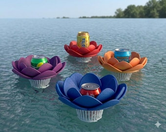 3D-utskriven flytande lotusmugghållare – poolen kan flyta för sommarfester, flera färger