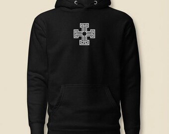 Armenian Cross Geometric Design Hoodie – Premium Embroidered Sweatshirt