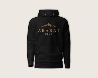 Ararat Club Embroidered Hoodie - Heritage Gold Stitch Design