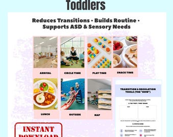Autism Visual Schedule | Toddler Routine Cards for Daycare (PDF)