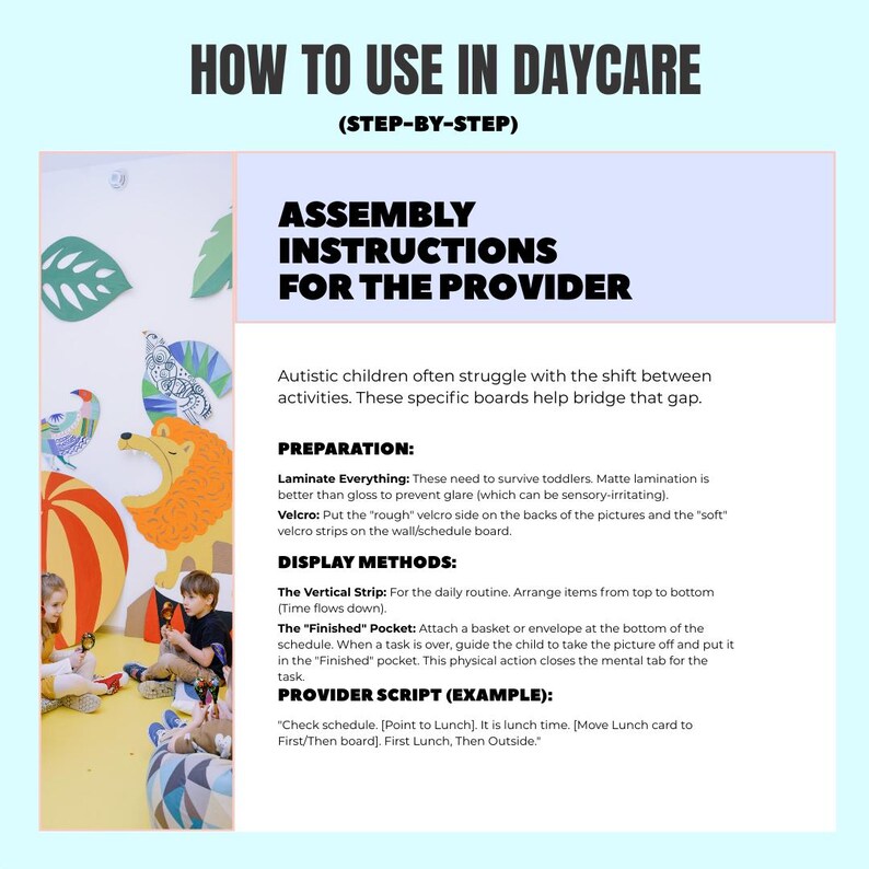 Autism Visual Schedule | Toddler Routine Cards for Daycare (PDF) - Etsy