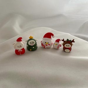 Handmade Polymer Clay Christmas Figures: Festive Desk Decor