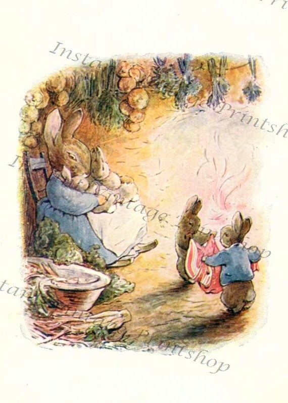 BENJAMIN BUNNY High resolution Instant Download Antique reproduction file 1904