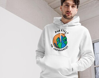 Eco Friendly Cat Hoodie - Organic Cotton, Cozy Casual Style