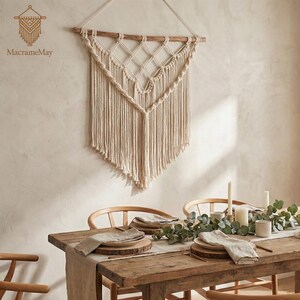 Easy Macrame Pattern PDF + Video Tutorial | Beginner Boho Wall Hanging DIY image 6