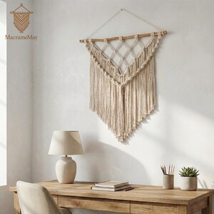 Easy Macrame Pattern PDF + Video Tutorial | Beginner Boho Wall Hanging DIY image 8