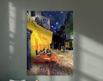 Van Gogh Cafe Terrace at Night Canvas Art, Fine Art Reproduction Painting, Artistic Decor