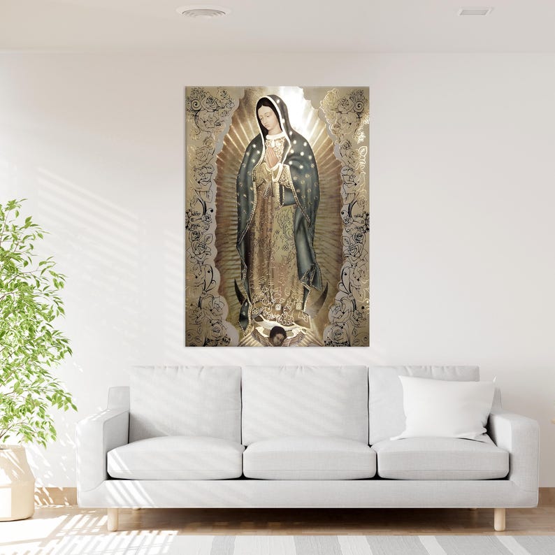 Our Lady of Guadalupe Canvas Art: Catholic Home Decor, Virgin Mary Wall ...