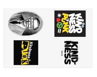 Kindness is Punk Sticker Sheet - By: Favio Moreno