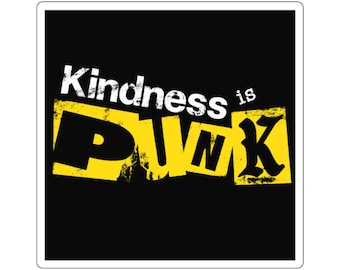 Yellow Signal Square Sticker by Favio Moreno