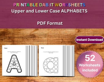 Printable Alphabet Do-A-Dot Activity: Uppercase & Lowercase (PDF Pattern)