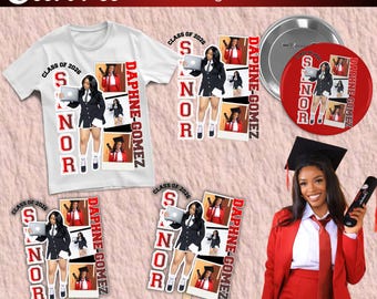Plantilla editable de Canva para graduados 2026, conjunto de estampados para camisetas de graduación, plantilla de diseño para camisetas de graduación, plantilla de Canva para graduados (descarga digital).