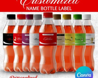 Plantilla de etiqueta personalizada para botella de agua, Etiqueta, Plantilla de etiqueta para botella de agua, Recuerdos para fiestas, Etiqueta de agua, Pegatina para botella de agua, Descarga instantánea